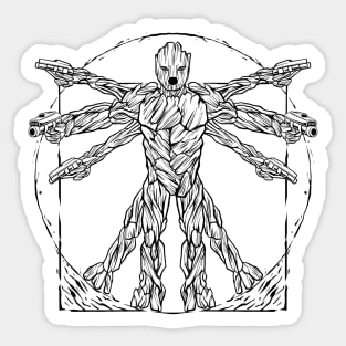 natural vitruvian Sticker